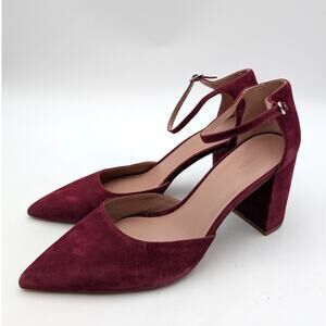 Nordstrom Paola Ankle Strap Pointed Toe Pump Women's Red Size US12M EU42.5